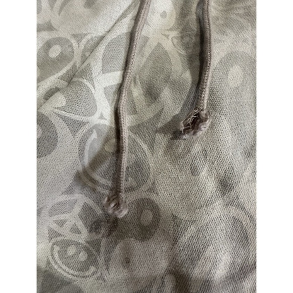 Pacsun Peace Sign & Smiley Sweatpants Women's Small Drawstring Cuffed Beige? - Picture 4 of 5